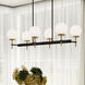Rigsby 6 Light 43.75 inch Matte Black and Brushed Gold Linear Chandelier Ceiling Light