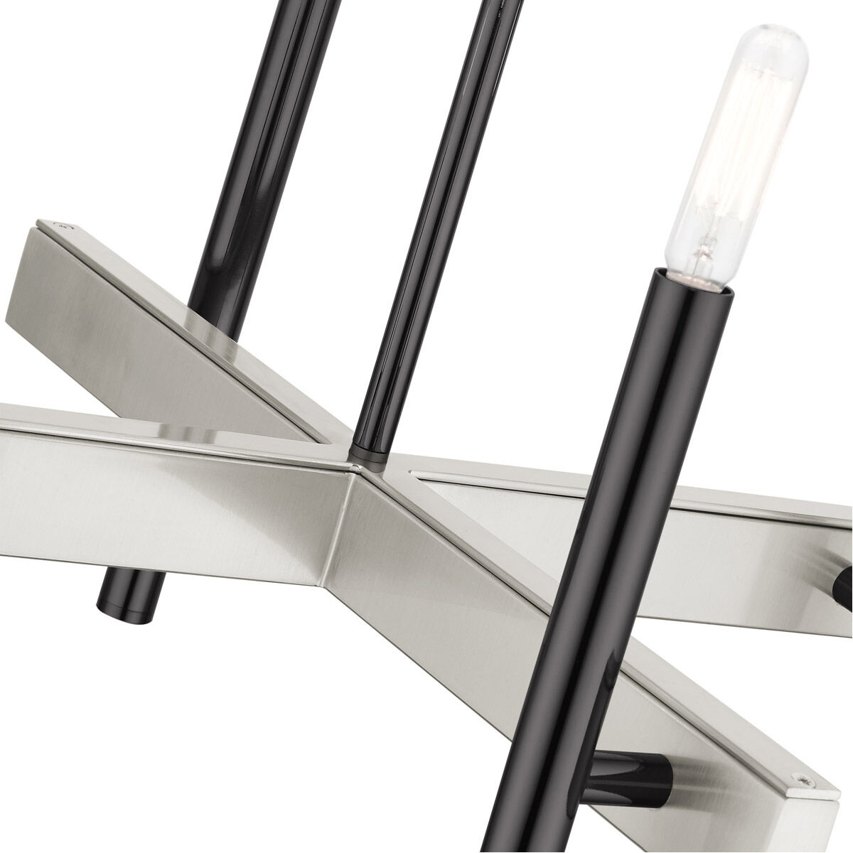 Denmark 4 Light 20 inch Black Chrome Chandelier Ceiling Light