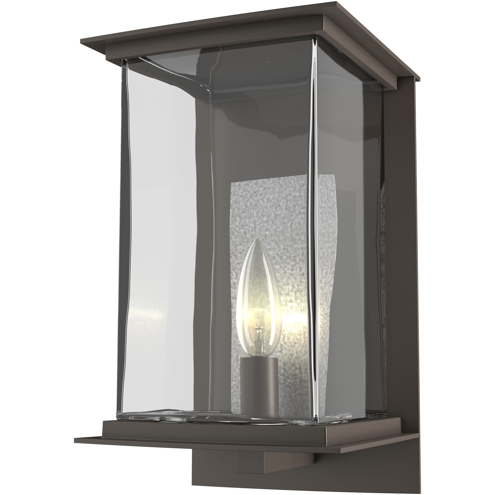 Kingston 1 Light 12.1 inch Coastal Dark Smoke and Trans Vintage Platinum Outdoor Sconce in Coastal Dark Smoke/Translucent Vintage Platinum, Medium