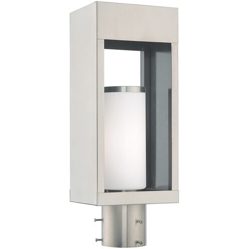 Bleecker 1 Light 17 inch Brushed Nickel Outdoor Post Top Lantern