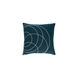 Solid Bold 18 X 18 inch Dark Blue and Cream Throw Pillow