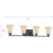 Treme 4 Light 32 inch Espresso Vanity Light Wall Light