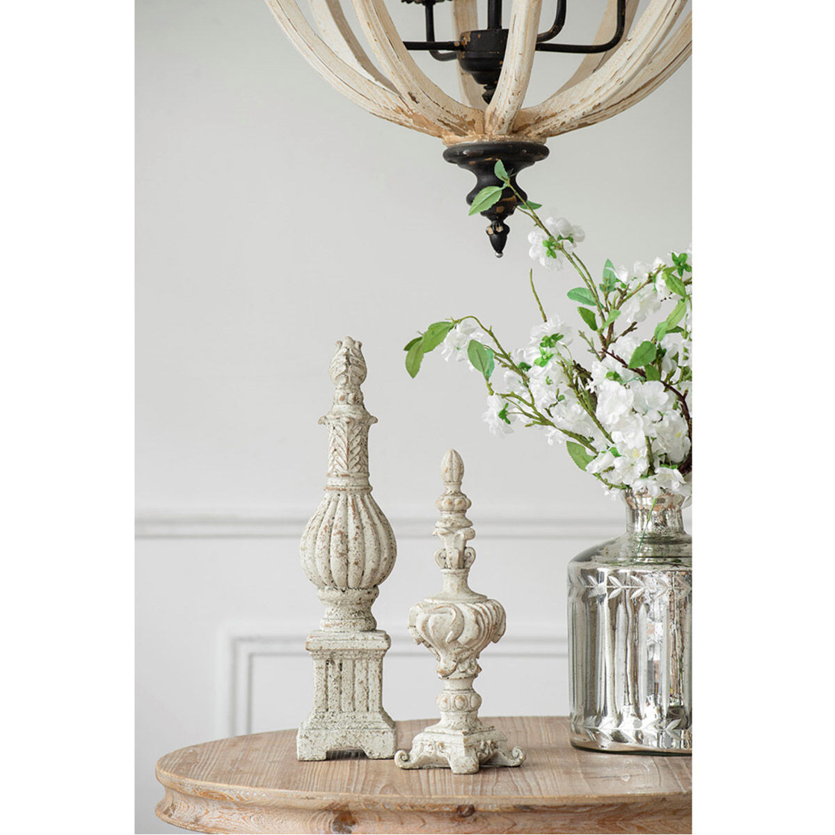 Danna Weathered White Outdoor Finial