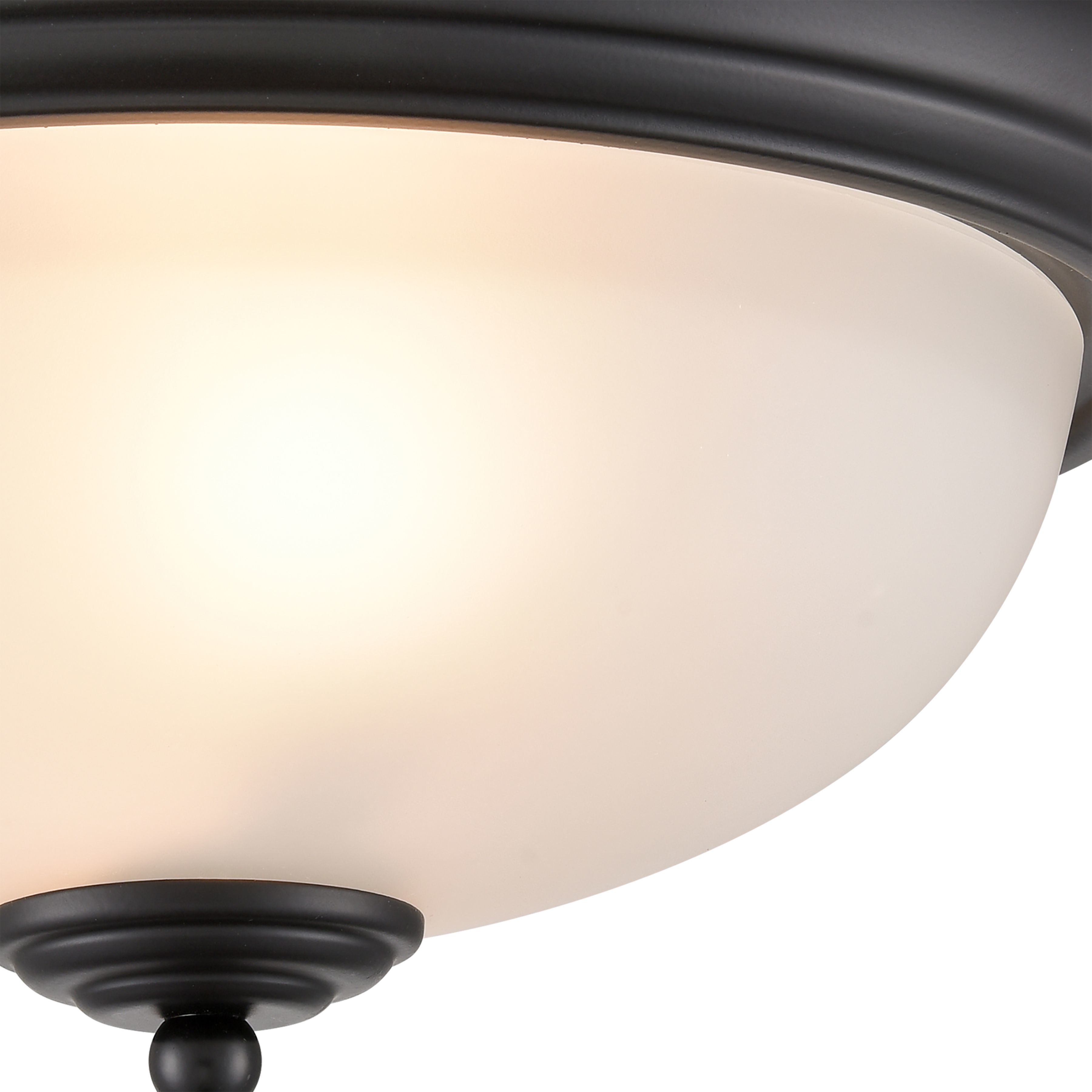 Helena 2 Light 13 inch Black Flush Mount Ceiling Light