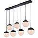 Eclipse 7 Light 54 inch Black Pendant Ceiling Light