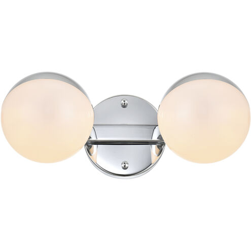 Majesty 2 Light 13 inch Chrome Bath Sconce Wall Light