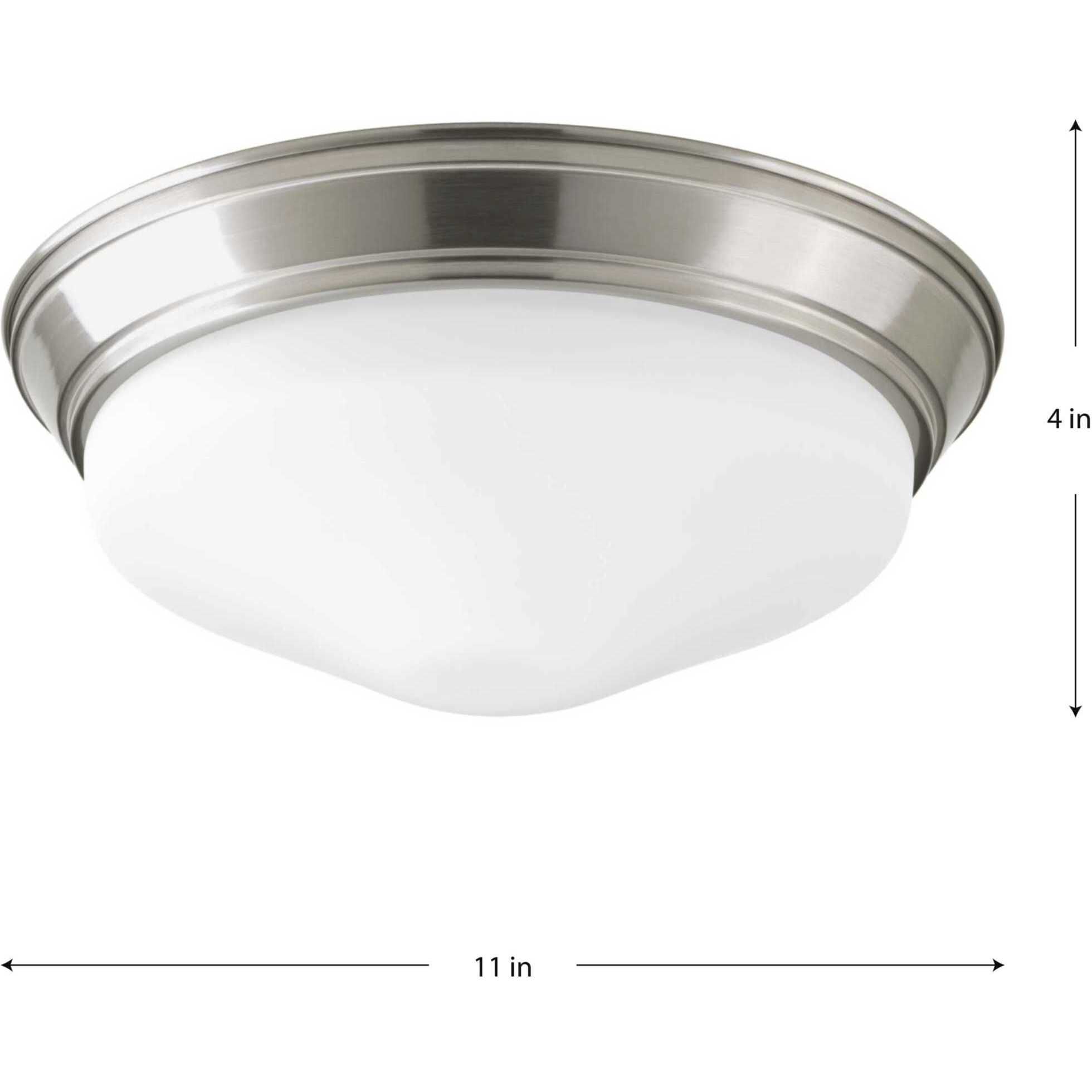 LED Flush Mount LED 11 inch Brushed Nickel Flush Mount Ceiling Light, Progress LED