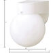 Nome 1 Light 7 inch White Outdoor Sconce