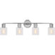 Drew & Jonathan Sayward 4 Light 32.38 inch Chrome Wall Bath Fixture Wall Light