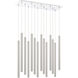 Forest LED 9.75 inch Chrome Chandelier Ceiling Light in Brushed Nickel Steel, 51, 14