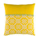 Delray 18 X 18 inch Bright Yellow and Cream Throw Pillow