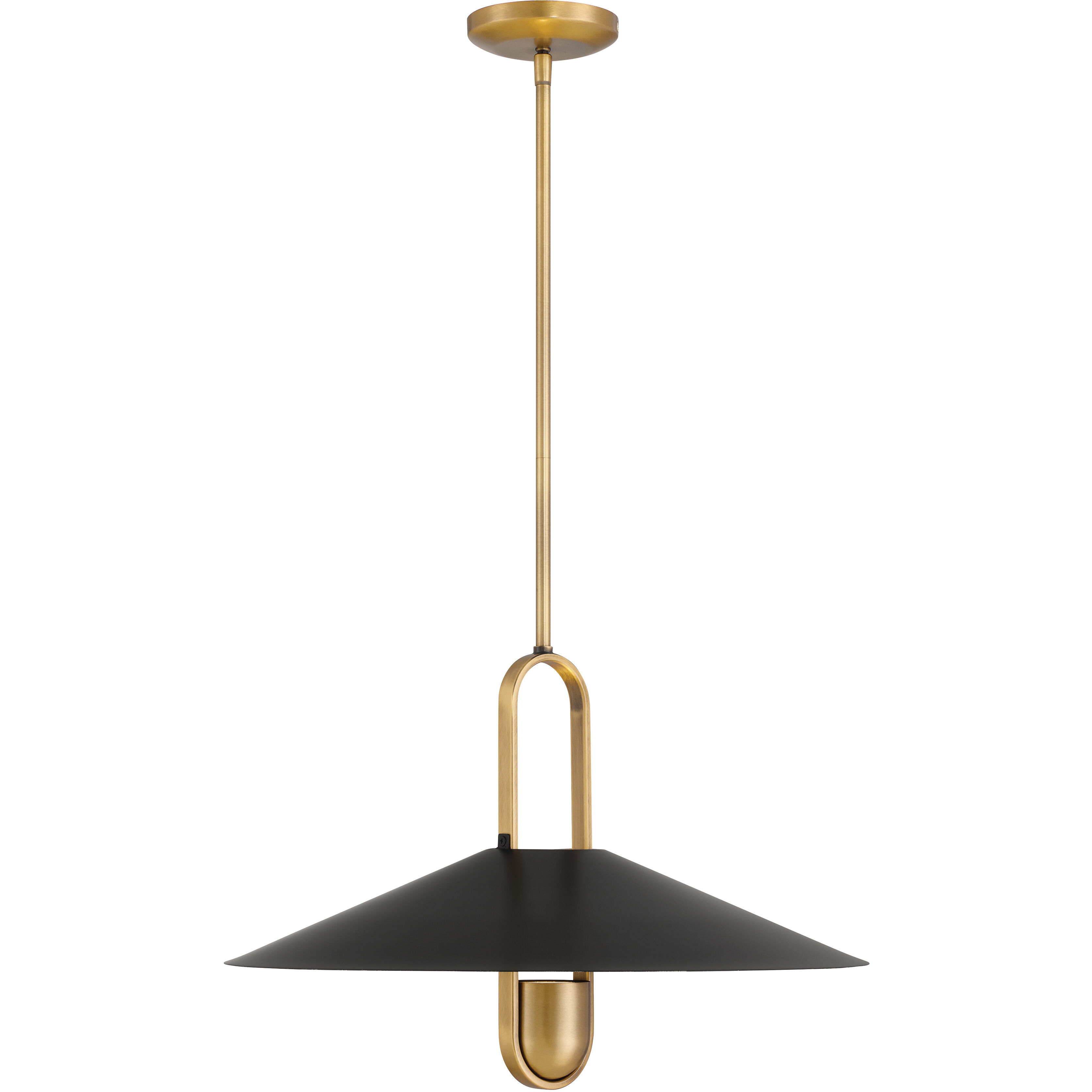 Goldenridge 1 Light 20 inch Legacy Brass and Dark Matte Black Pendant Ceiling Light