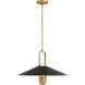 Goldenridge 1 Light 20 inch Legacy Brass and Dark Matte Black Pendant Ceiling Light
