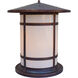 Berkeley 1 Light 19 inch Verdigris Patina Column Mount in White Opalescent
