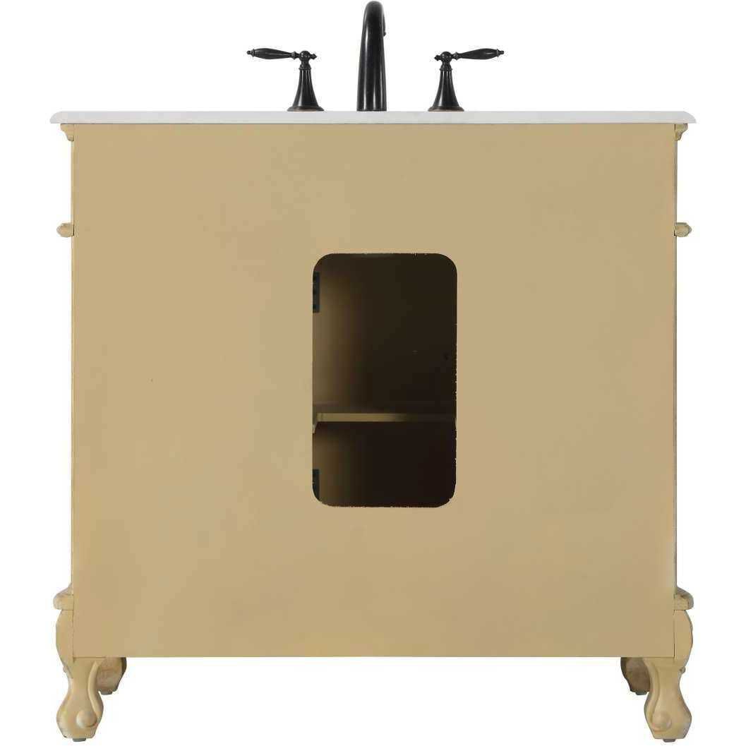 Danville 36 X 36 inch Antique Beige Bathroom Vanity Cabinet