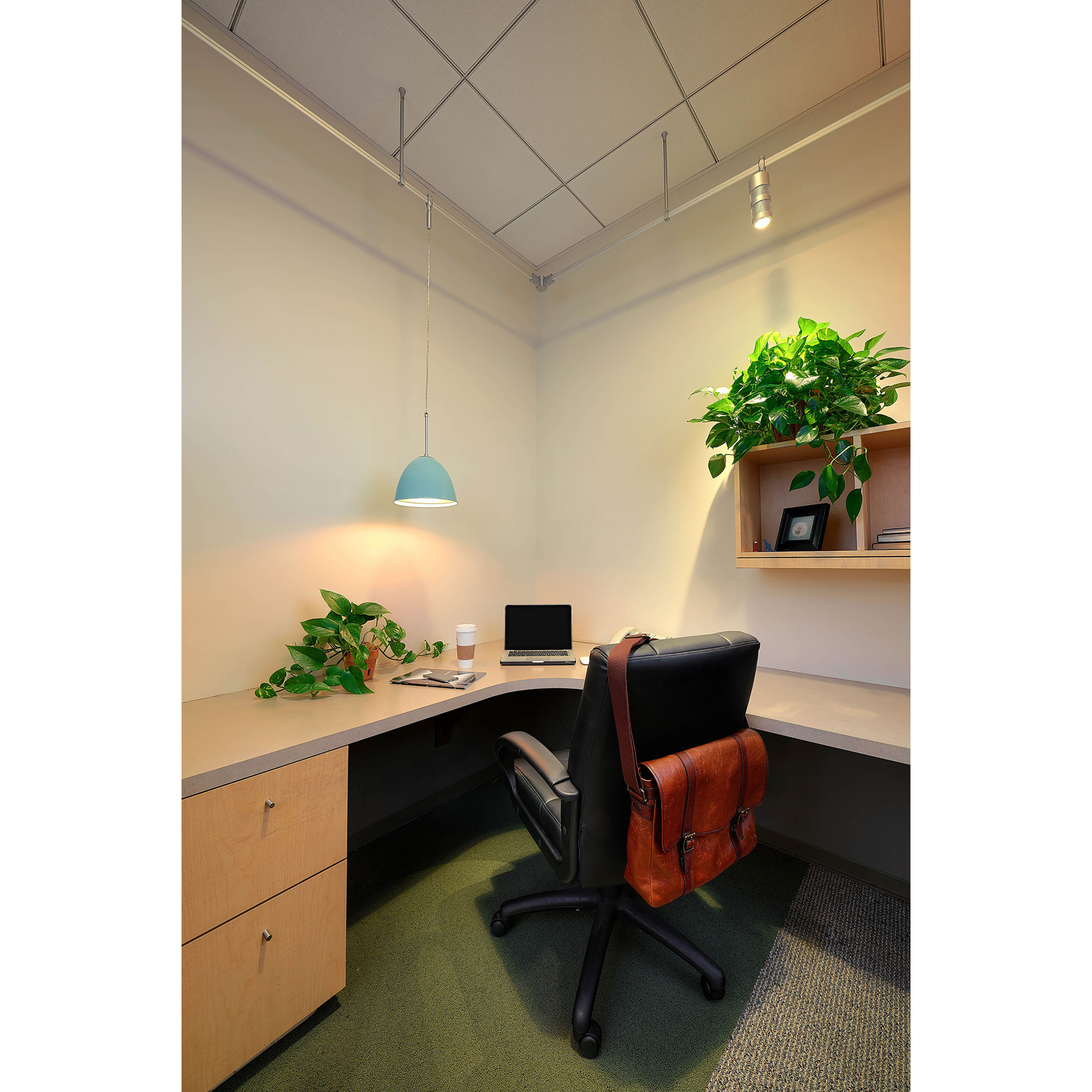 Classic 9.63 inch Matte Chrome Pendant Ceiling Light in Ivory