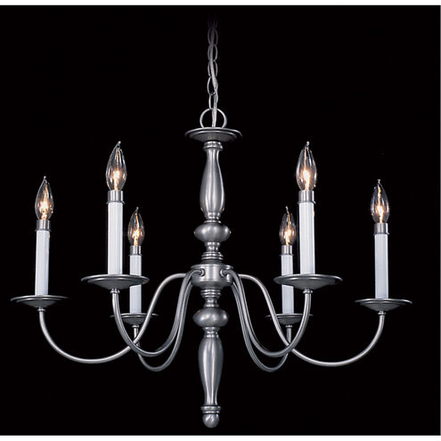 Jamestown 6 Light 27 inch Mahogany Bronze Dining Chandelier Ceiling Light