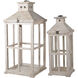 Reed 11.5 inch White Lantern, Set of 2