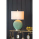Dimpled 26 inch 60.00 watt Green Table Lamp Portable Light