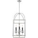Davidson 4 Light 14 inch Matte Black with Polished Chrome Pendant Ceiling Light