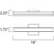Spec LED 18 inch Black Bath Vanity Wall Light
