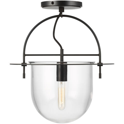 Kelly by Kelly Wearstler Nuance 1 Light 15 inch Aged Iron Semi-Flush Mount Ceiling Light