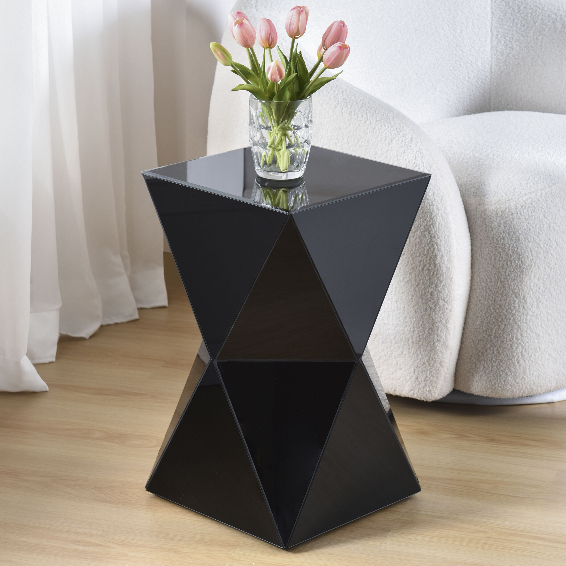 Prism 20.8 X 12.4 inch Black Side Table