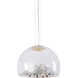 Canada 1 Light 16 inch Clear/Silver Single Pendant Lighting Ceiling Light