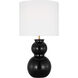 Drew & Jonathan Buckley 27.38 inch 9.00 watt Gloss Black Table Lamp Portable Light