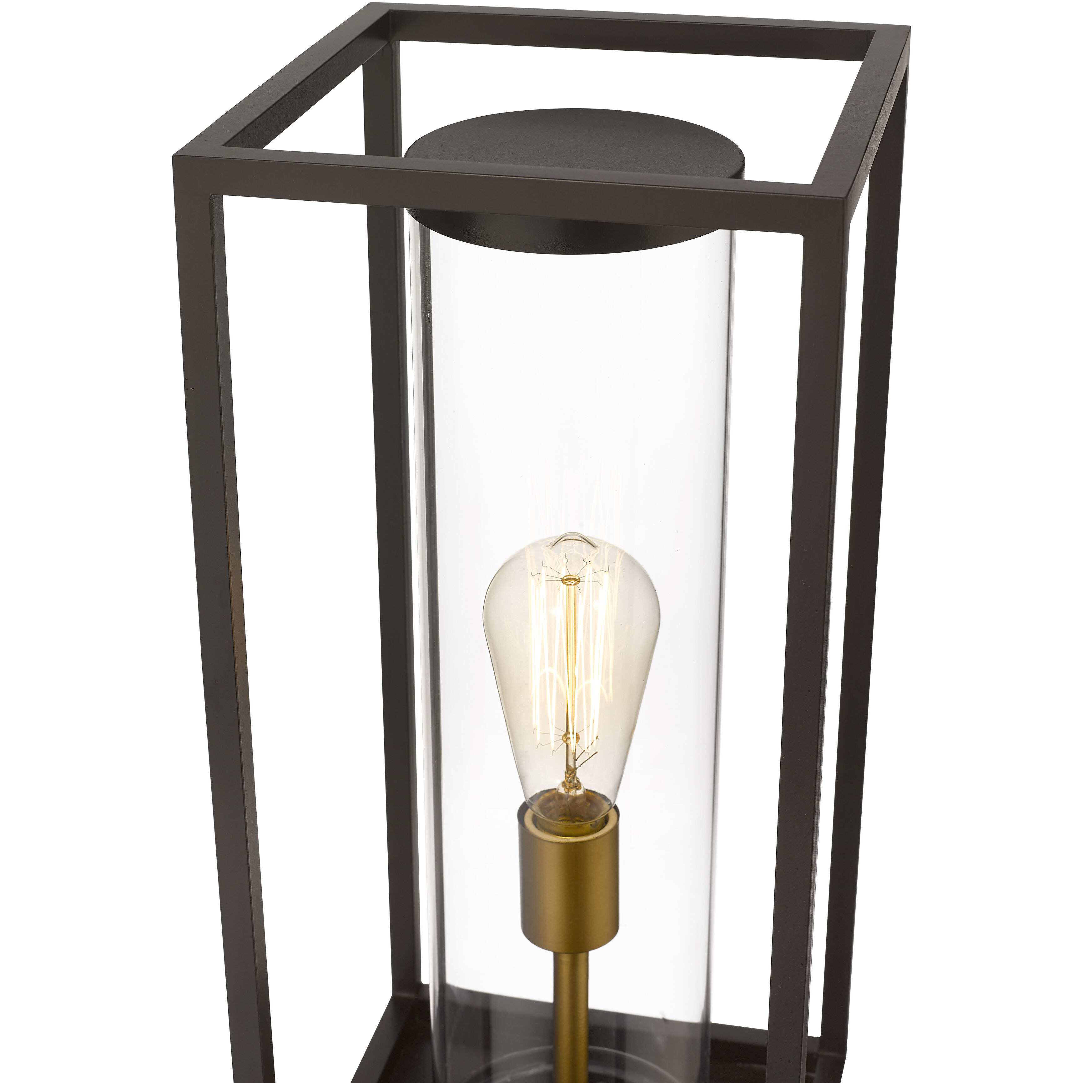 Dunbroch 1 Light 23.75 inch Deep Bronze and Outdoor Brass Outdoor Pier Mounted Fixture