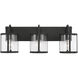 Brennen 3 Light 26 inch Black Iron Vanity Light Wall Light