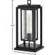Coastal Elements Republic LED 17 inch Black Outdoor Pier Mount Lantern, Estate Series