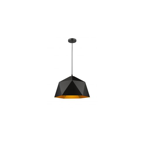 Canada 1 Light 18 inch Black/Gold Single Pendant Lighting Ceiling Light