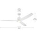 Calyx 60 inch Matte White with Solid Wood Matte White Blades Indoor Ceiling Fan