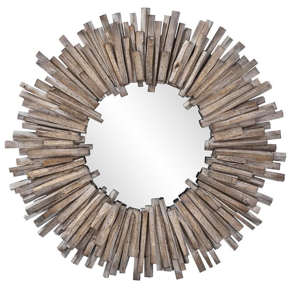 Durango 37 X 37 inch Natural/Gray Mirror