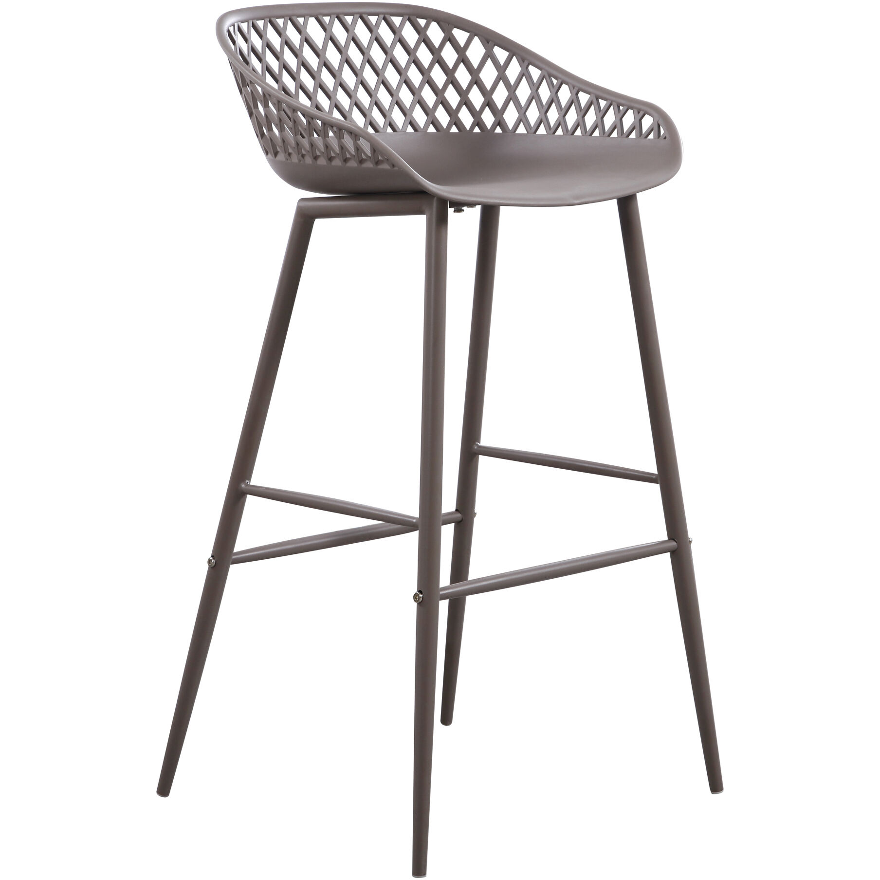 Piazza 37 inch Grey Outdoor Barstool