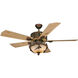 Log Cabin 52 inch Weathered Patina with Washed Oak-Pine Blades Ceiling Fan