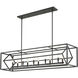 Euclid 10 Light 56 inch Matte Black Linear Chandelier Ceiling Light