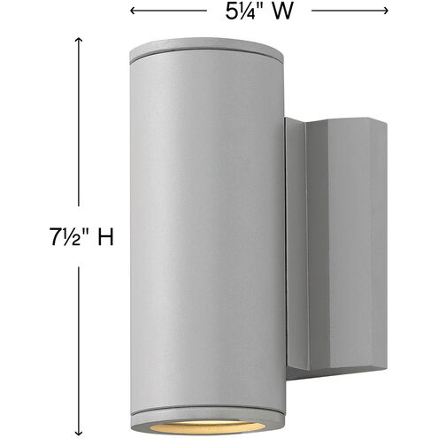 Kore LED 8 inch Titanium Outdoor Wall Mount, Medium