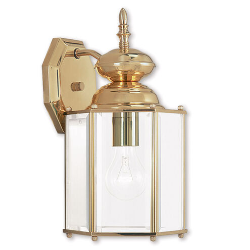 Outdoor Basics 1 Light 13 inch Polished Brass Outdoor Wall Lantern