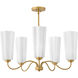 Honey 5 Light 28 inch Distressed Brass Chandelier Ceiling Light