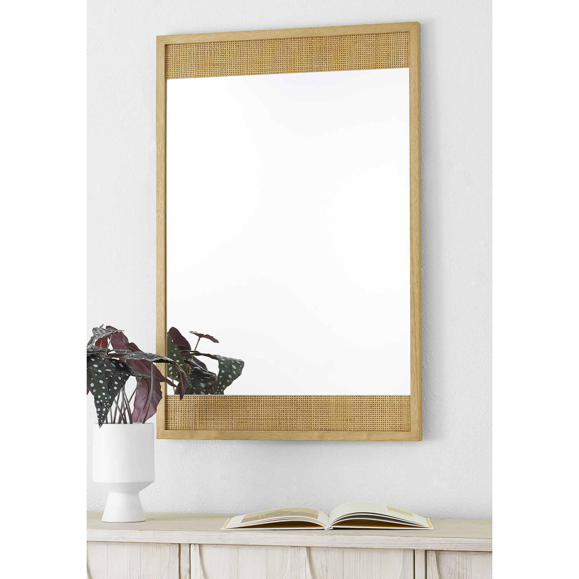Ampato 36 X 24 inch Natural and Clear Mirror
