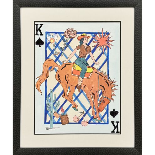Range Rider Brown and Blue and Red Framed Art