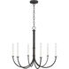 C&M by Chapman & Myers Champlain 6 Light 31 inch Iron Oxide Chandelier Ceiling Light