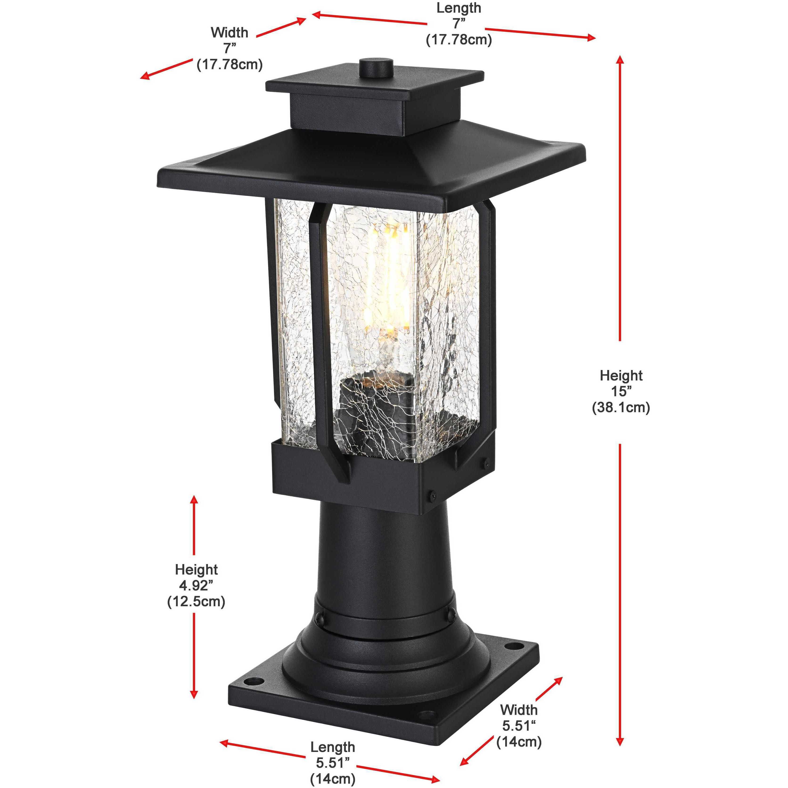 Salem 1 Light 15 inch Black Outdoor Post Light