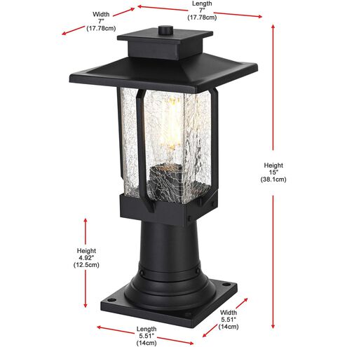 Salem 1 Light 15 inch Black Outdoor Post Light