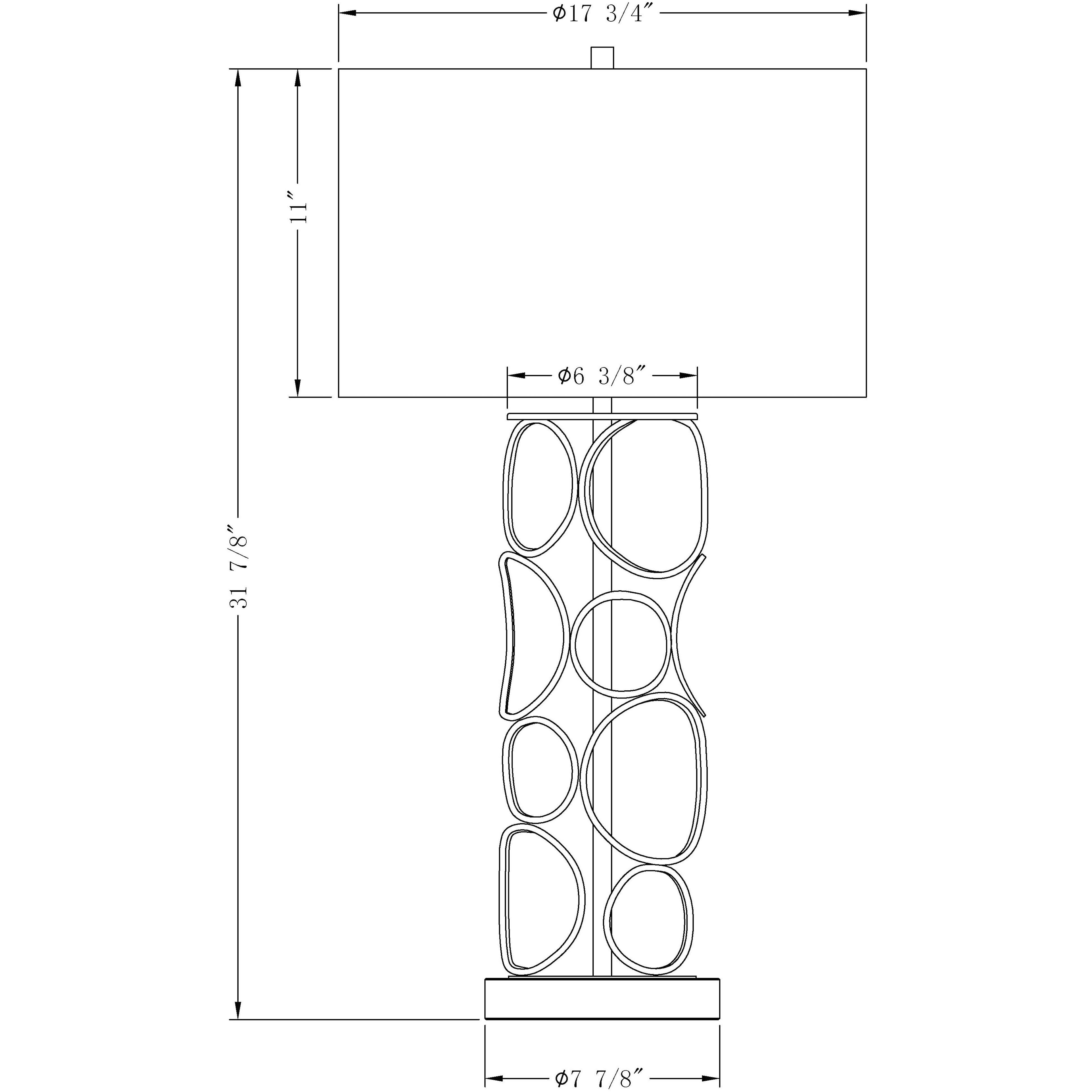 Pacific 32 inch 150.00 watt Antique Brass Table Lamp Portable Light