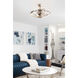 Obvi 22 inch Brushed Nickel with Clear Blades Fan-Uni