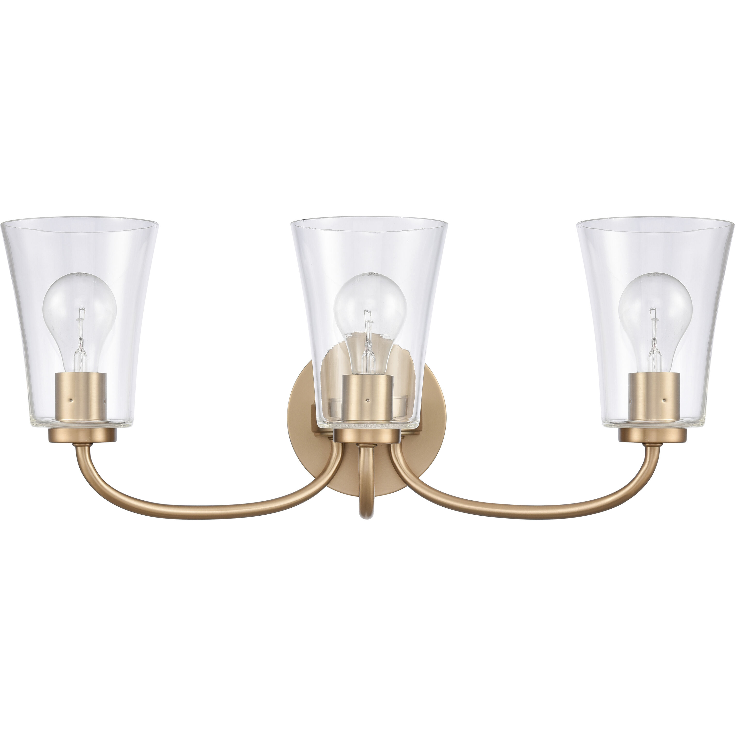 Emily Vanity Light Wall Light in Brushed Gold