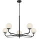 Whitehall 5 Light 38 inch Dark Matte Black Chandelier Ceiling Light